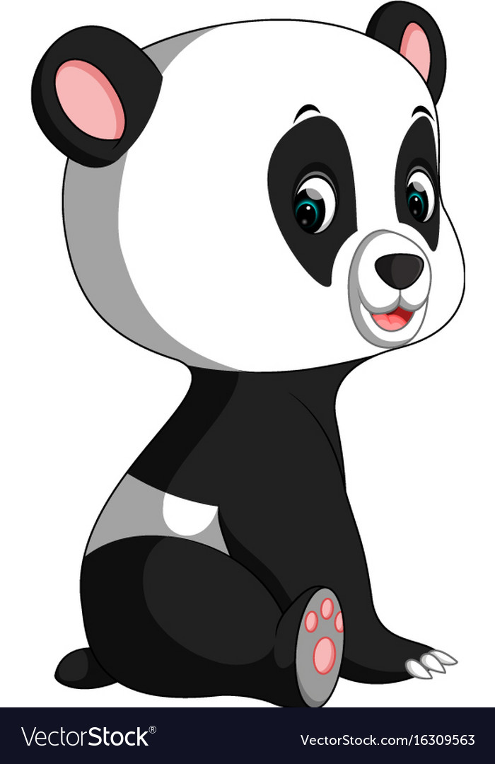 Cute panda cartoon Royalty Free Vector Image - VectorStock