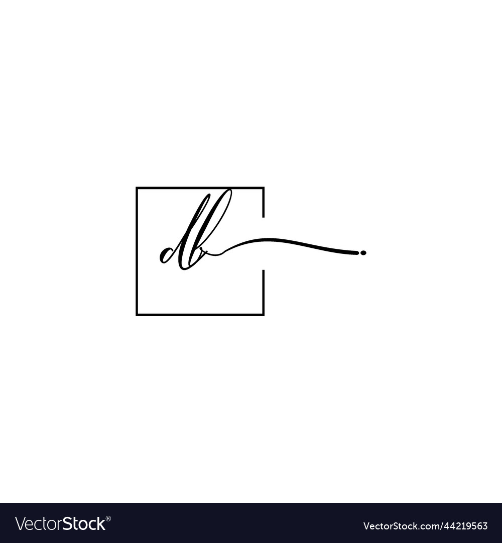 Db signature square logo initial concept