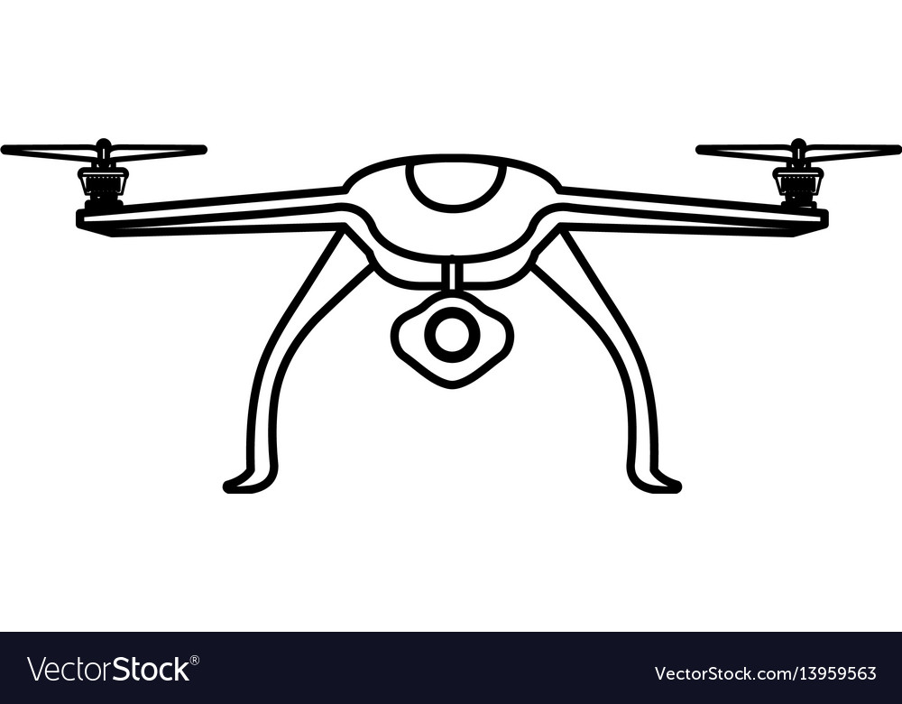 Drone Technology Flying Isolated Icon Royalty Free Vector