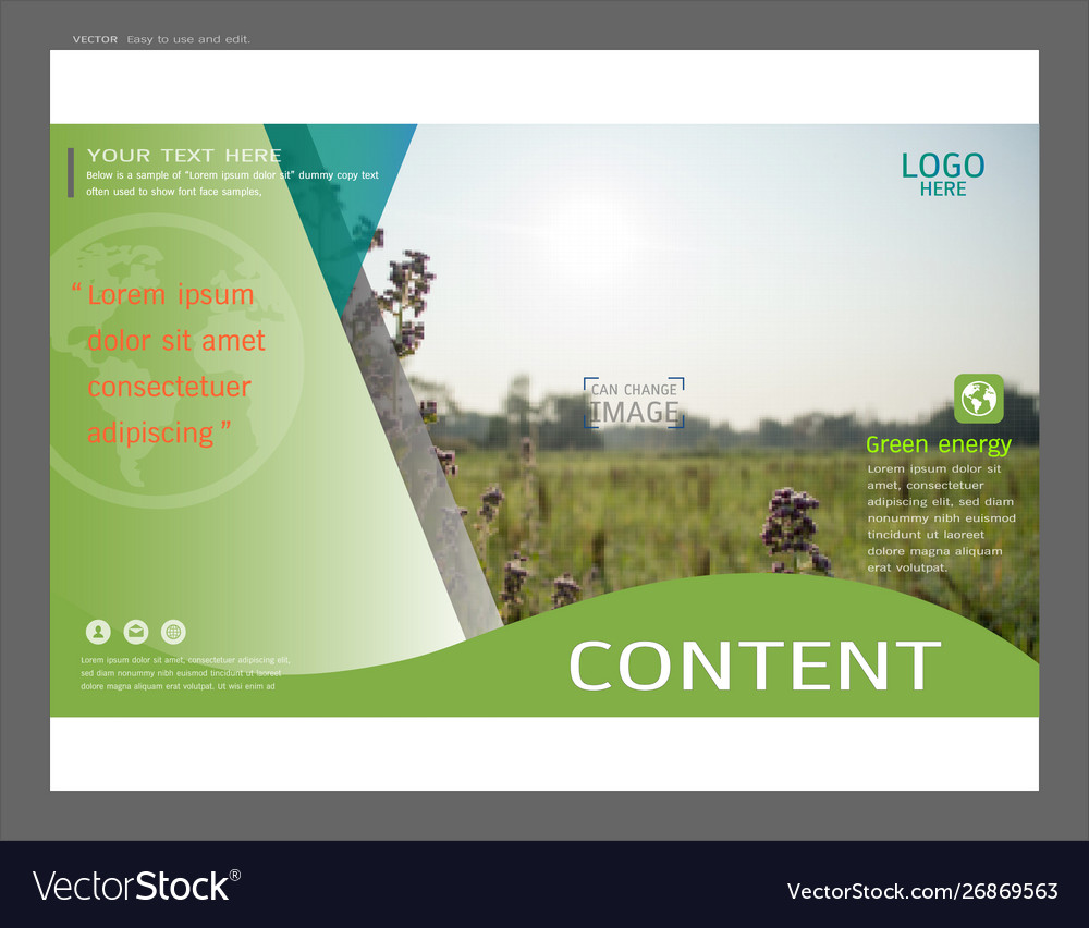 Greenery presentation layout template Royalty Free Vector Greenery presentation layout template Royalty Free Vector