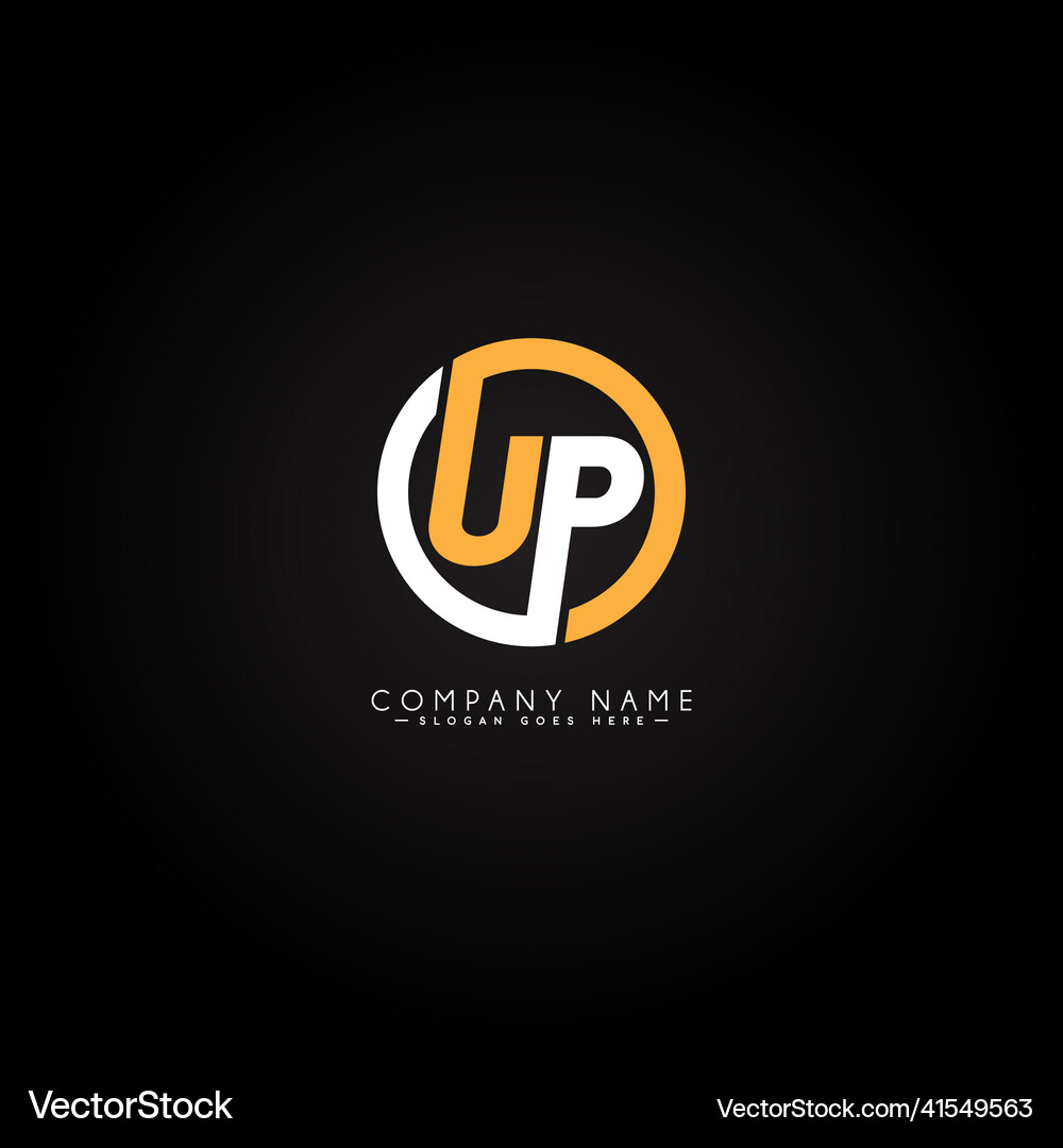 Initial letter up logo minimal business logo Vector Image