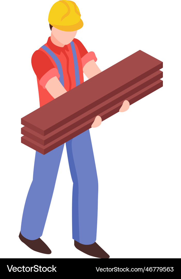 Lumberjack isometric Royalty Free Vector Image