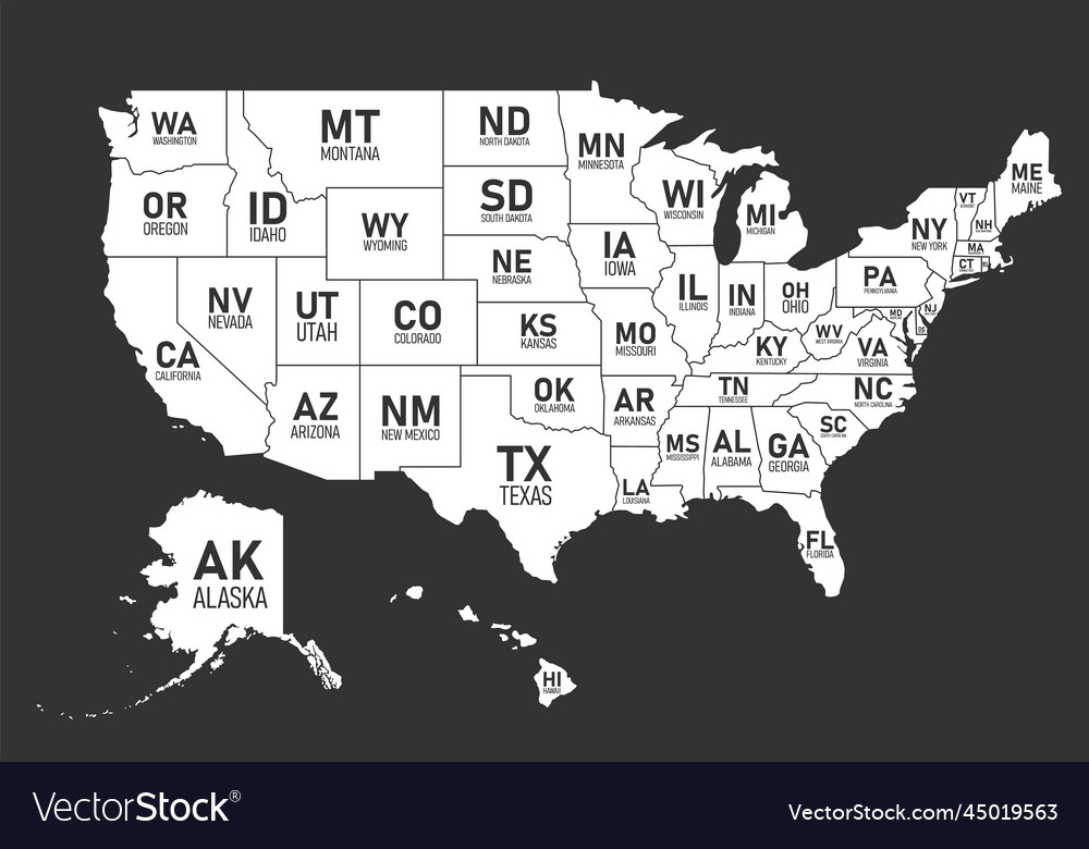 map-of-united-states-america-with-state-names-vector-image