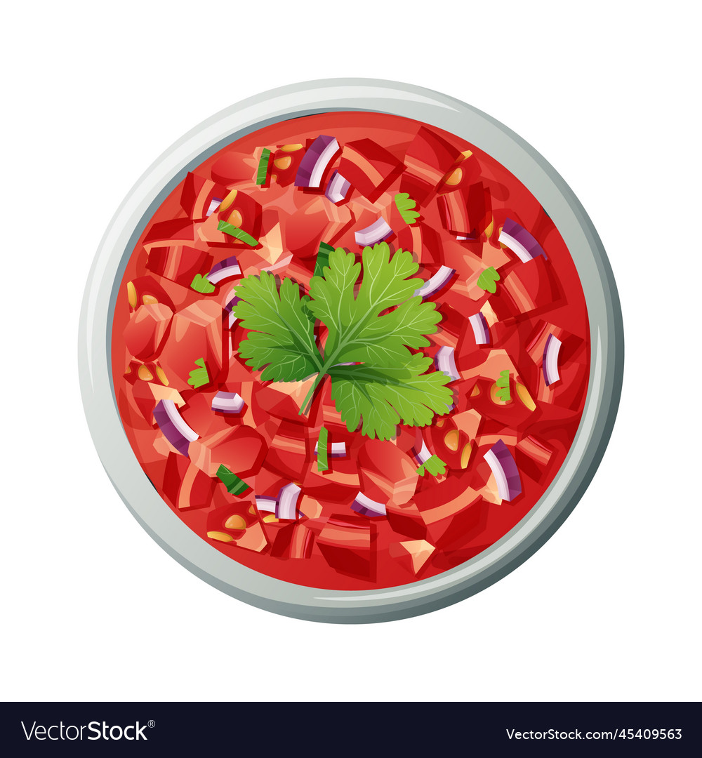 Red Salsa on Isolated Background