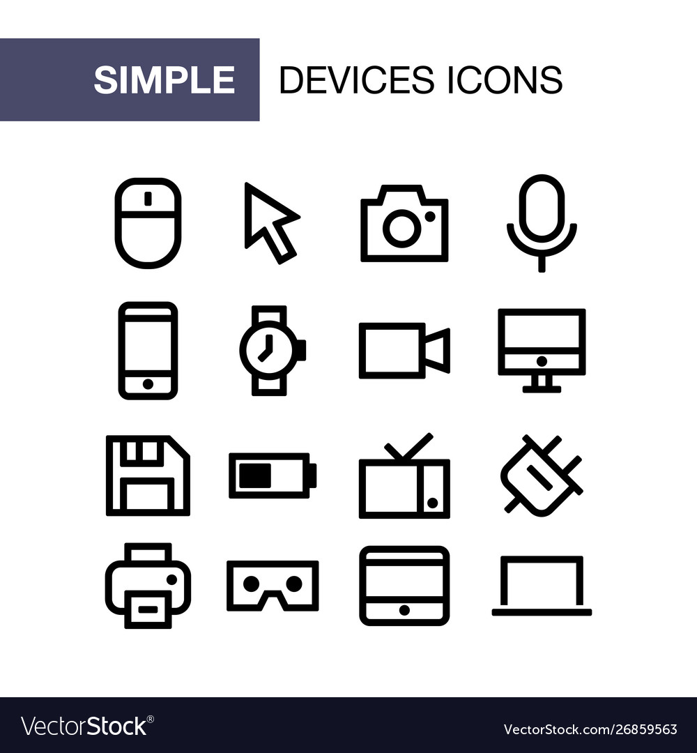 Set device icons for simple flat style ui