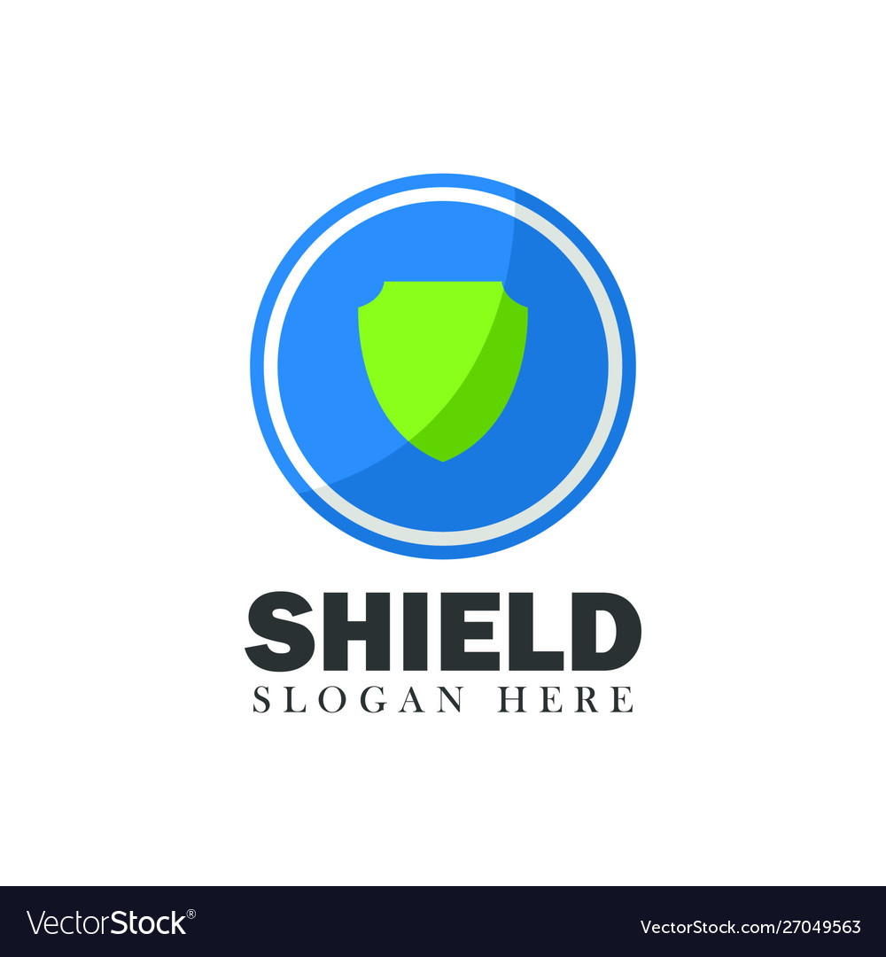 Shield security design element emblem concept
