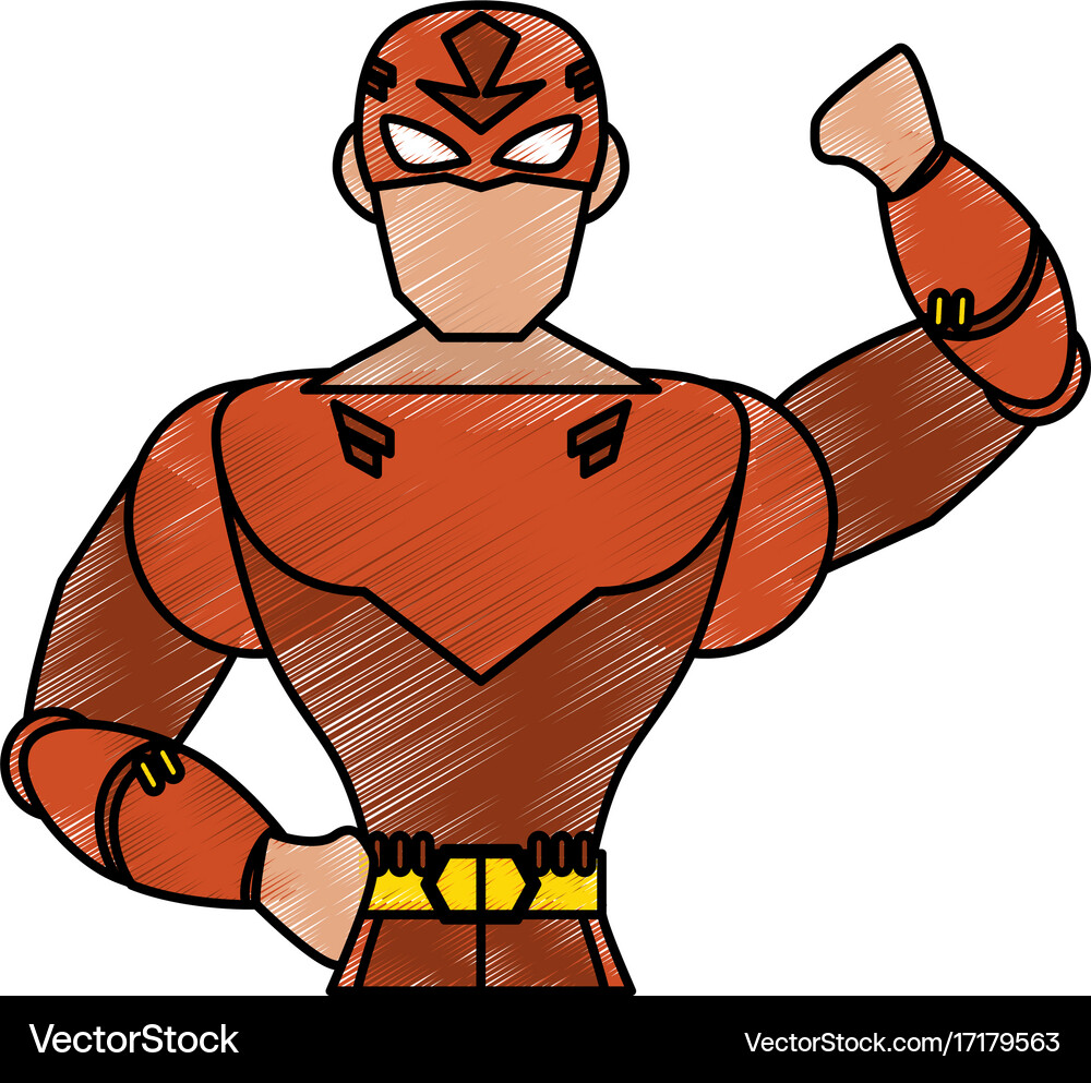 Superhero character cartoon Royalty Free Vector Image