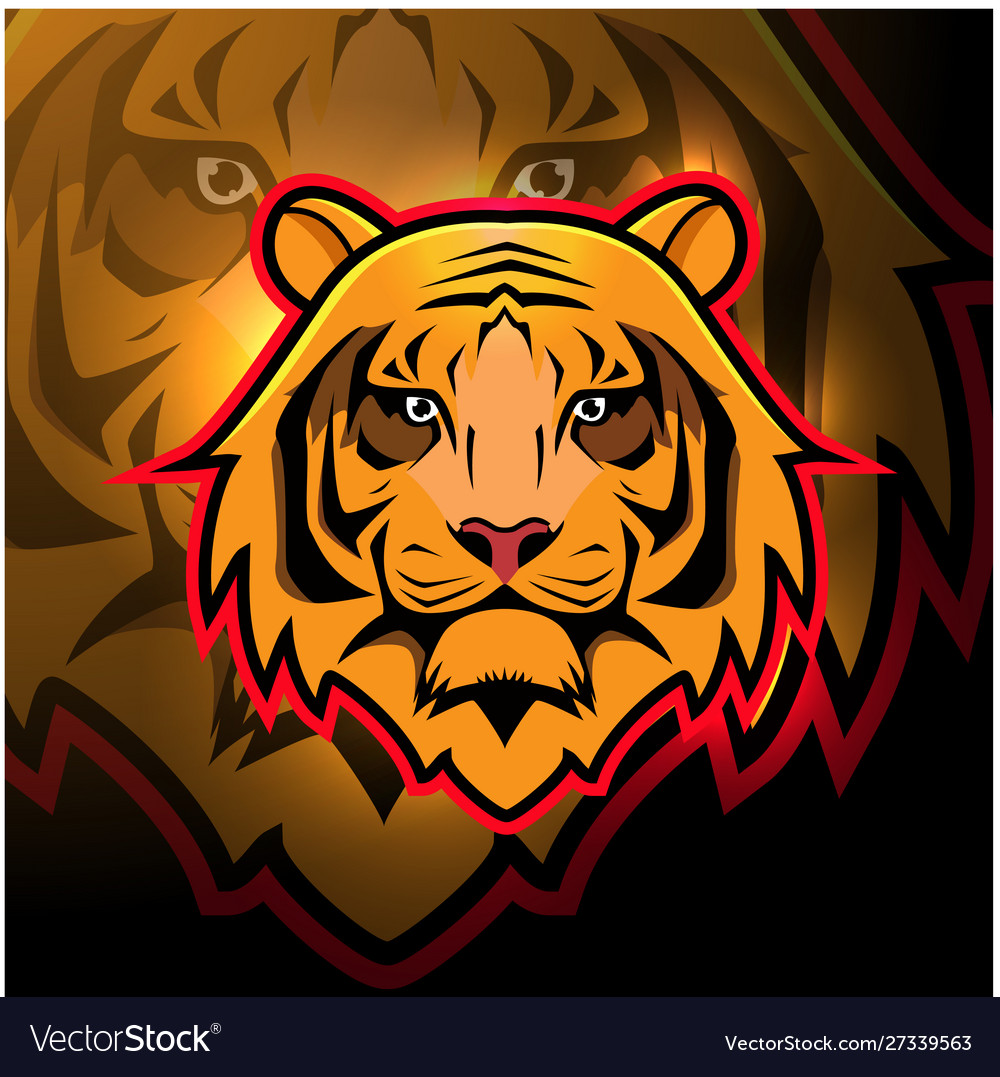 Tiger face mascot logo design Royalty Free Vector Image