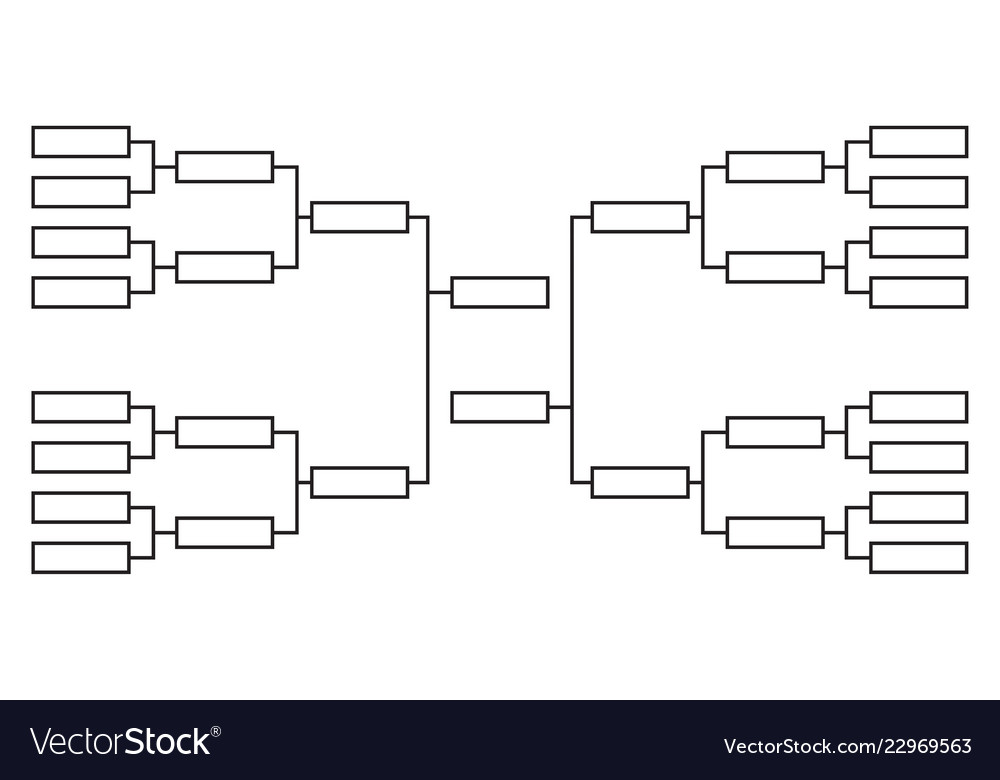 Team Tournament Bracket Championship Template Vector Image