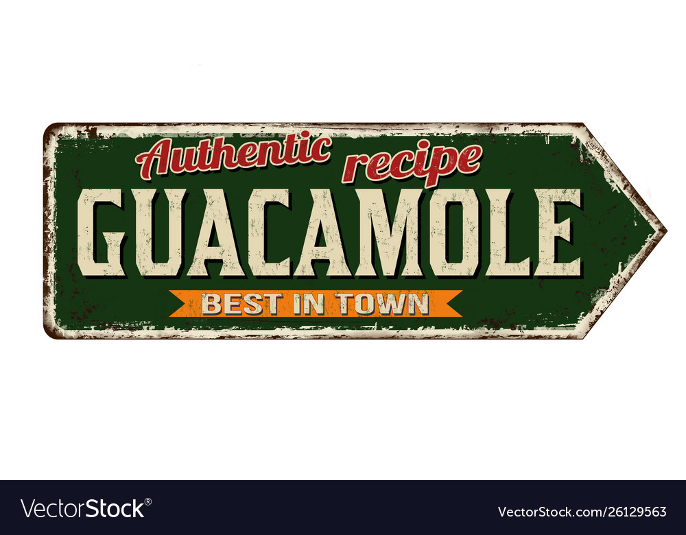 Vintage Guacamole Metallschild