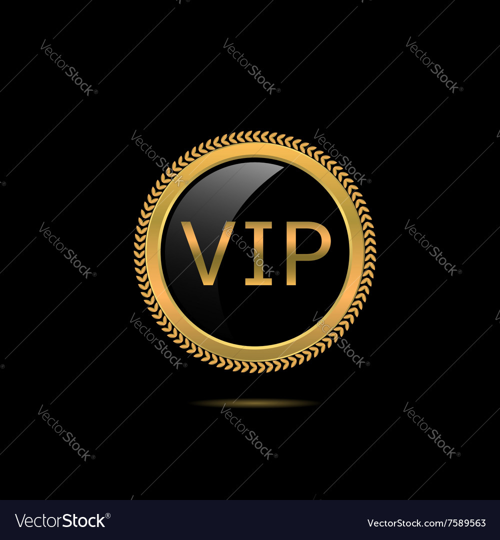 Vip golden badge