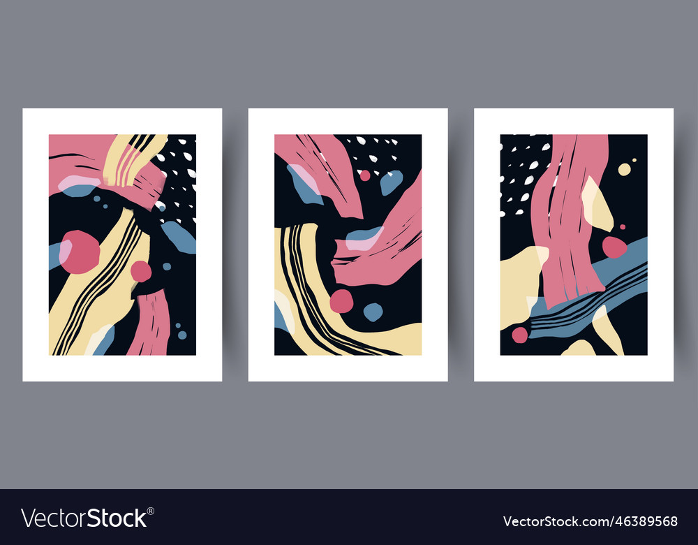 Abstract smears colorful spray wall art print Vector Image