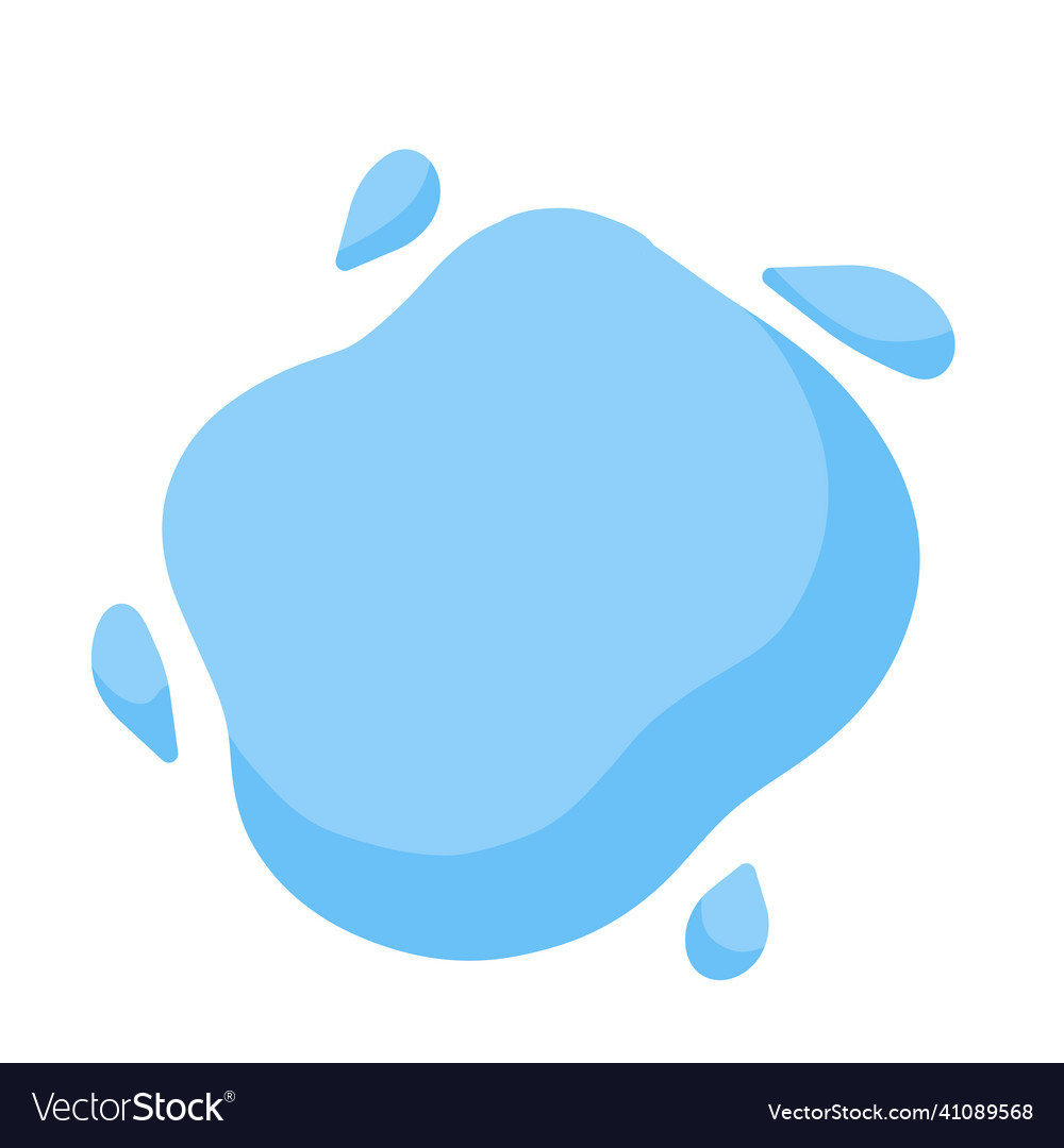 Blue blob drop of water abstract shape