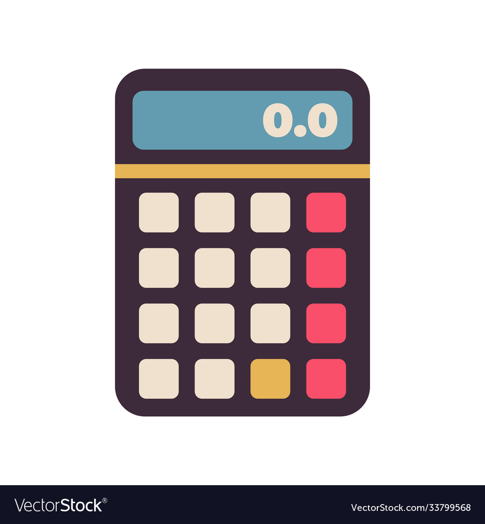 Calculator design objects science elements