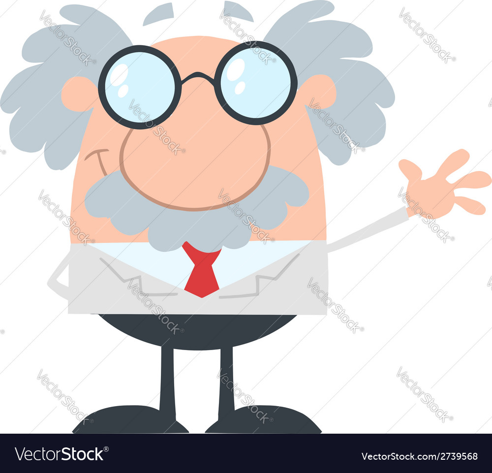 Cartoon scientist Royalty Free Vector Image - VectorStock