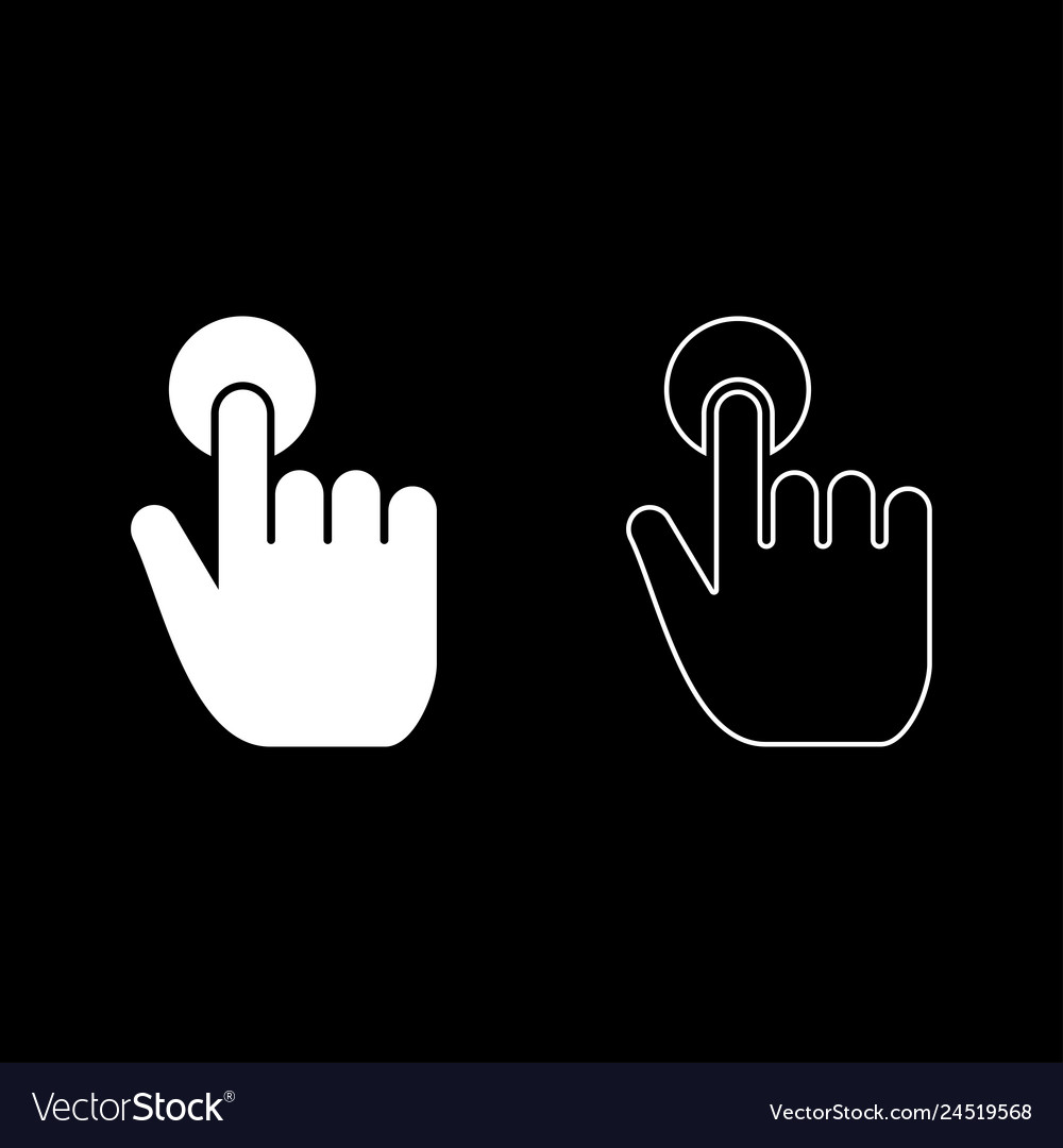 Click hand touch of hand finger on screen Vector Image