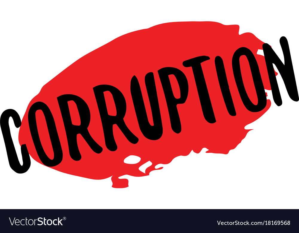 Corruption rubber stamp Royalty Free Vector Image