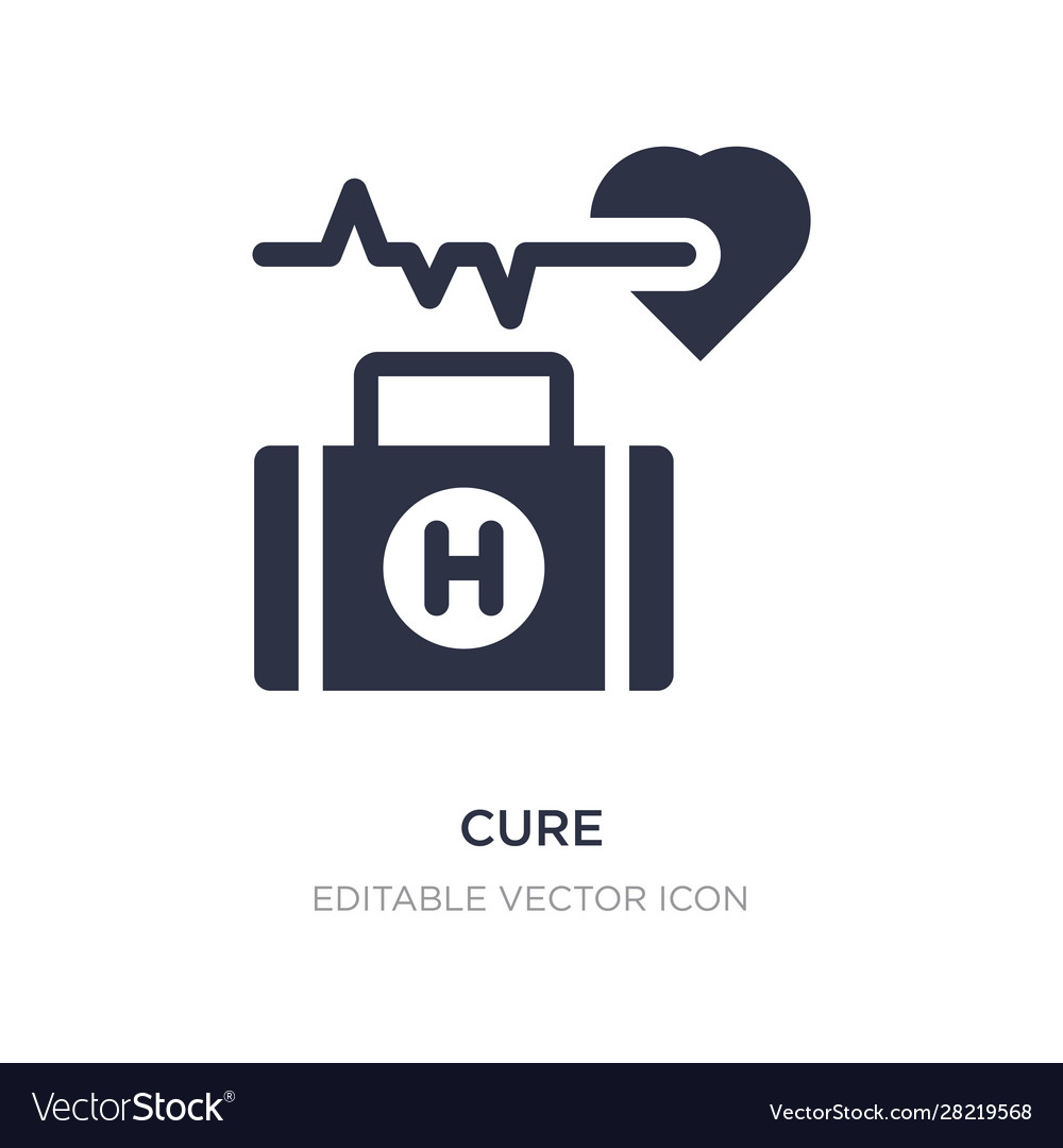 Cure icon on white background simple element from