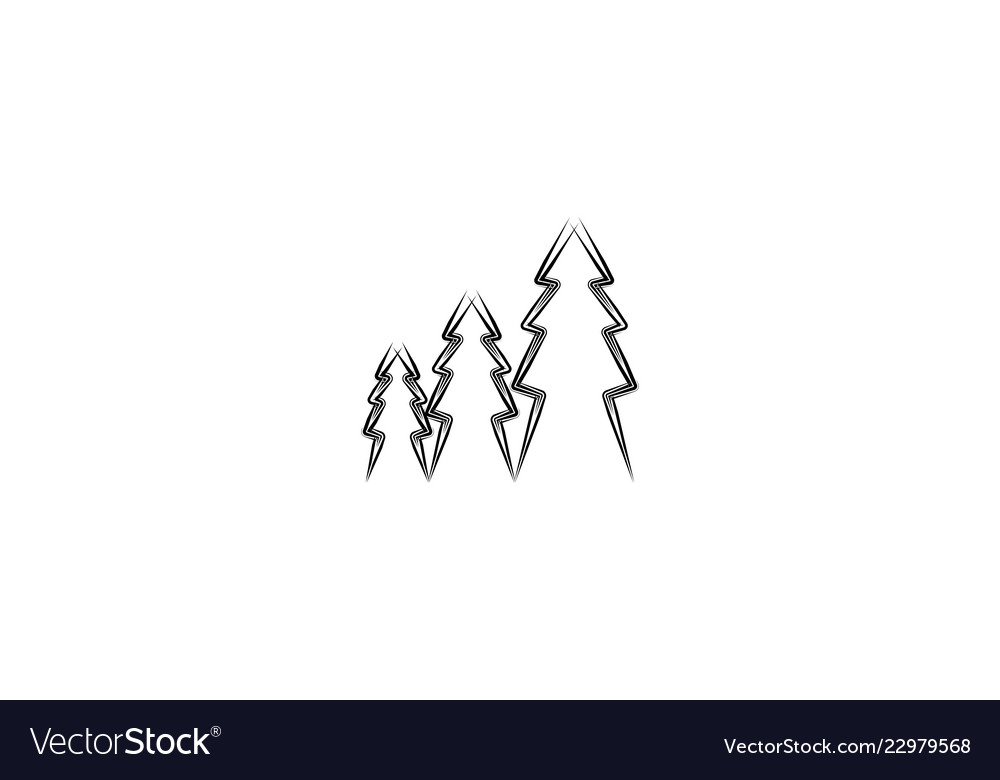 Fir tree logo designs inspiration isolated Vector Image