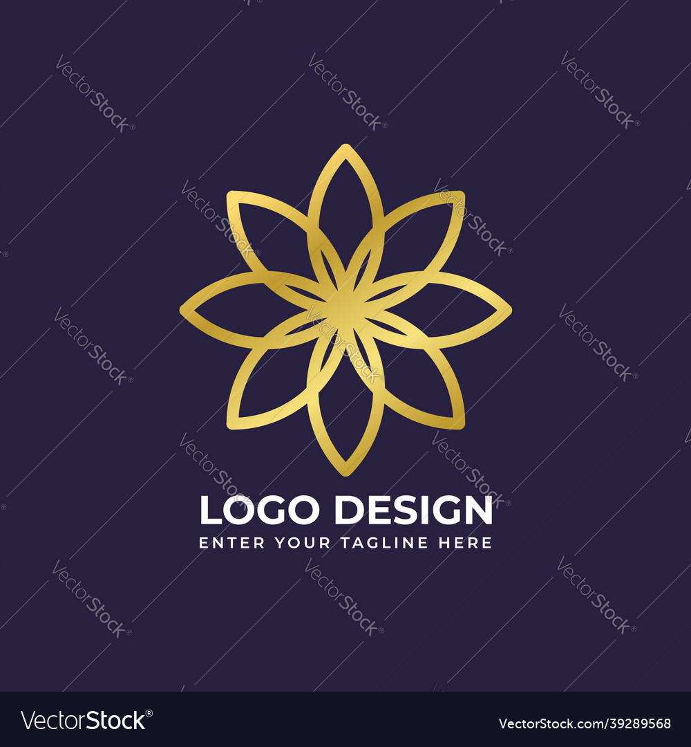 Flower Logo kreatives Design für Unternehmen vector image Flower Logo kreatives Design für Unternehmen