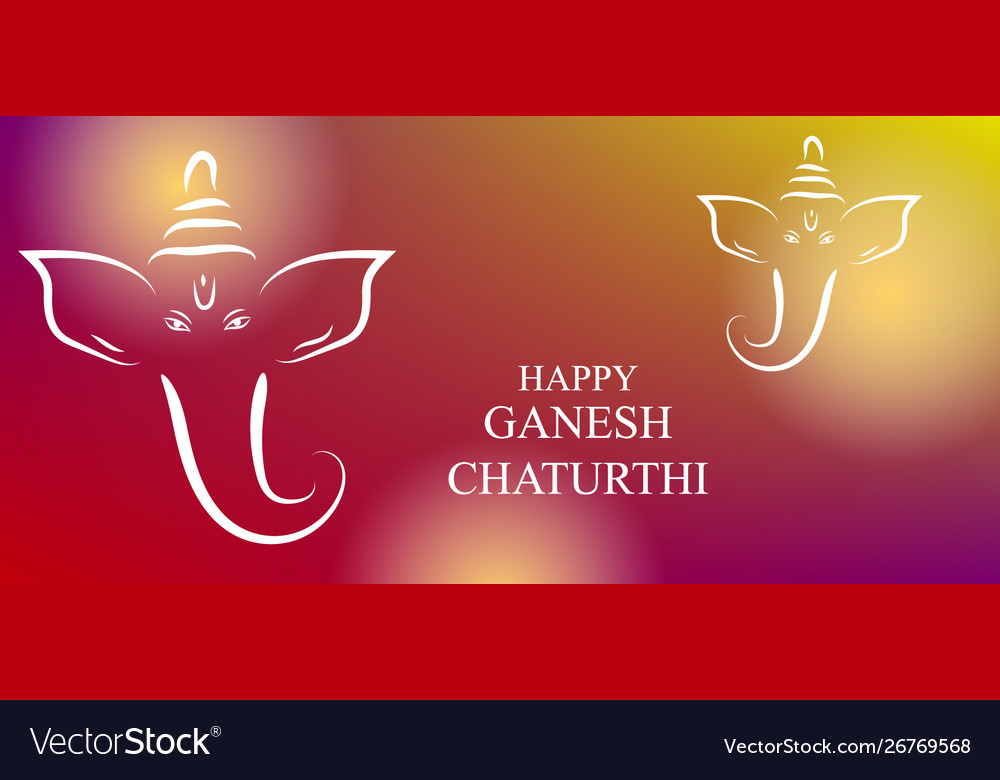 Ganesh chaturthi festival card design celebration