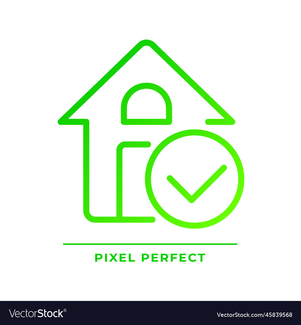 House verification pixel perfect gradient linear vector image House verification pixel perfect gradient linear