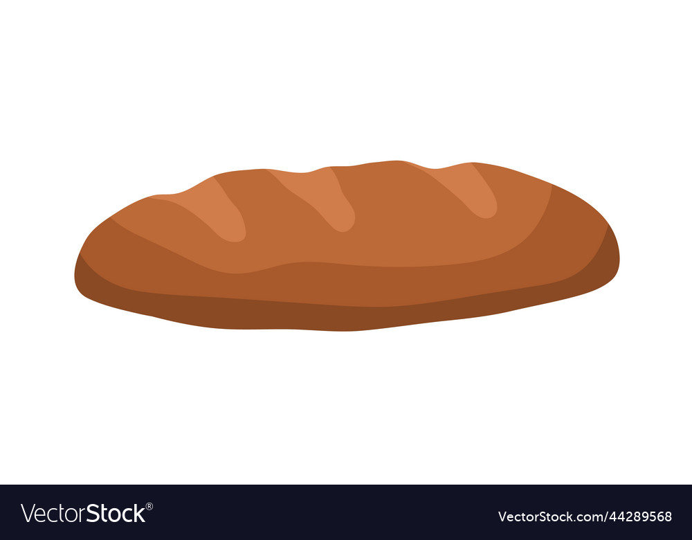 Loaf Of Fresh Sourdough Brown Bread Whole Grain Vector Image