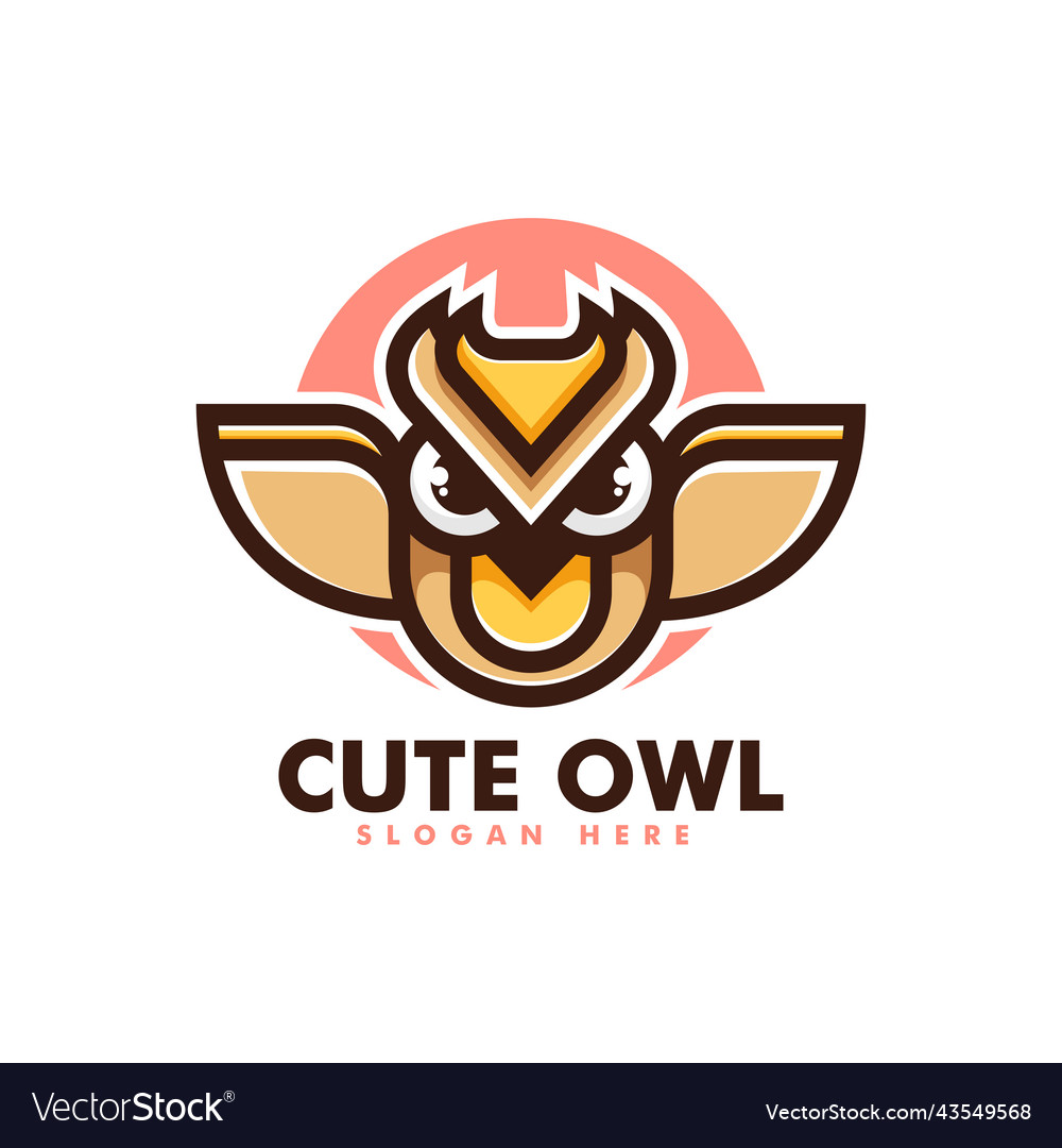 Logo owl simple mascot style