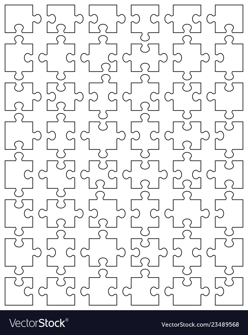 Pieces white puzzle Royalty Free Vector Image - VectorStock