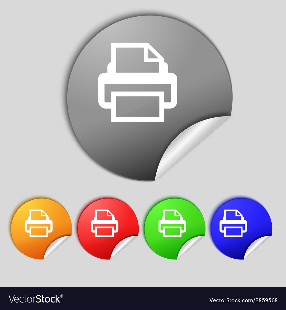 Printing Symbol Set - Colorful Buttons