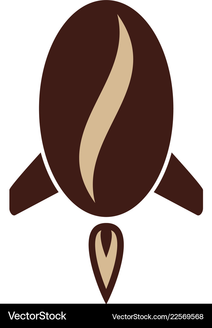 Rocket coffee logo icon design Royalty Free Vector Image