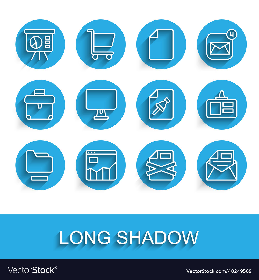 Set line document folder graph chart infographic vector image Set line document folder graph chart infographic
