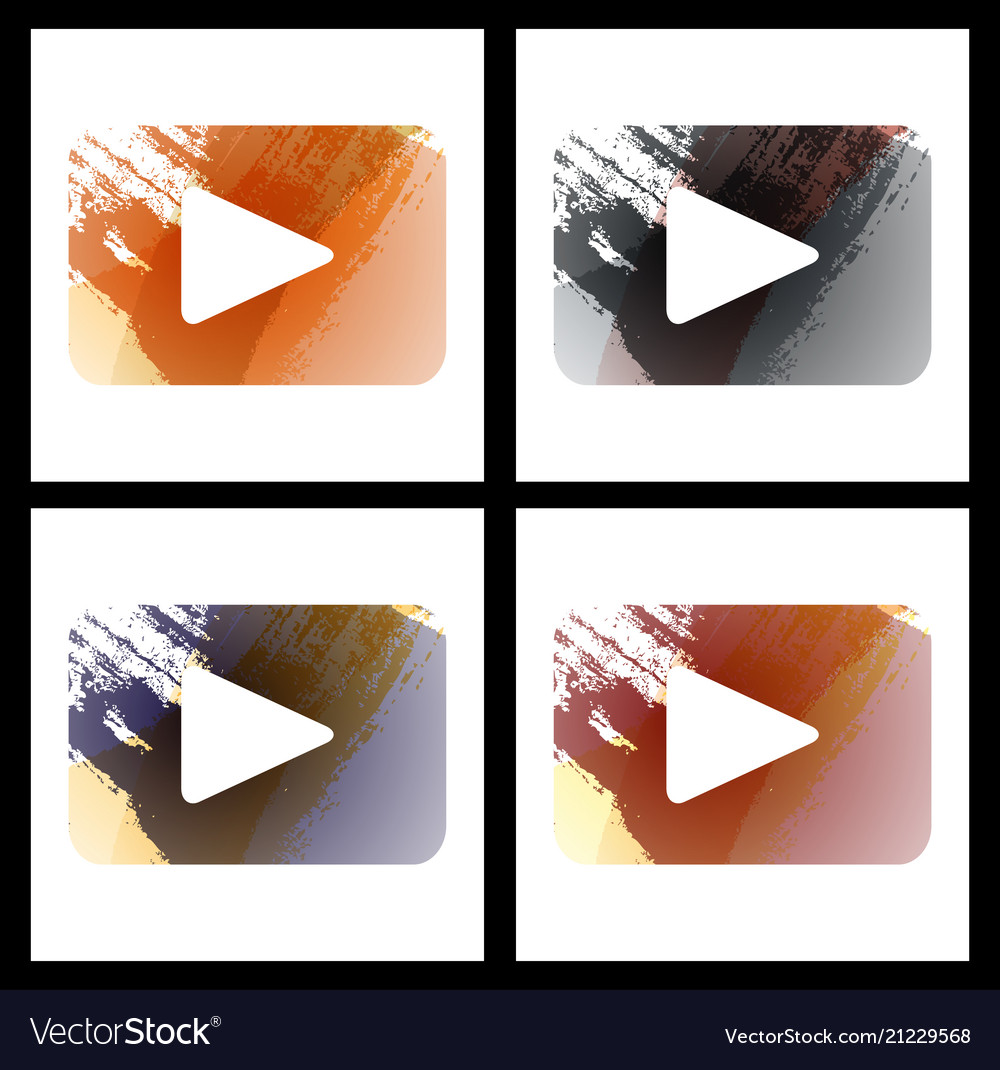 Set of social networking icons web design flat