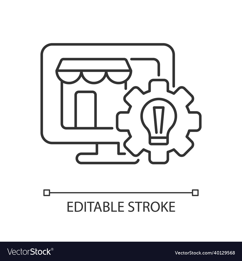 Website creation linear icon Royalty Free Vector Image