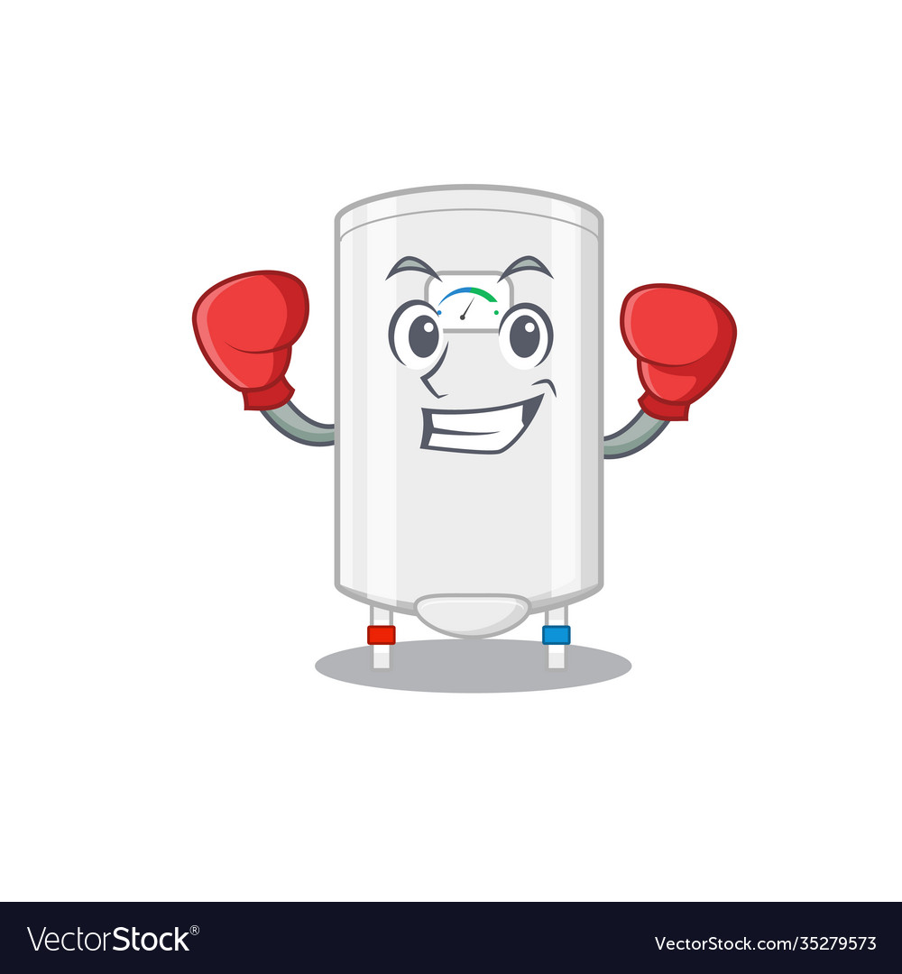 A Sporty Boxing Athlete Mascot Design Gas Vector Image