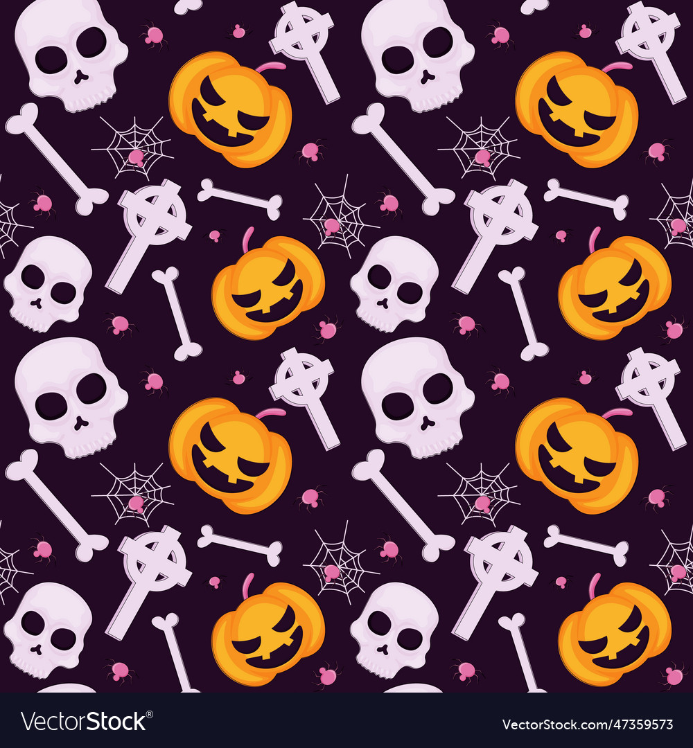 Abstract halloween pattern design background Vector Image Abstract halloween pattern design background