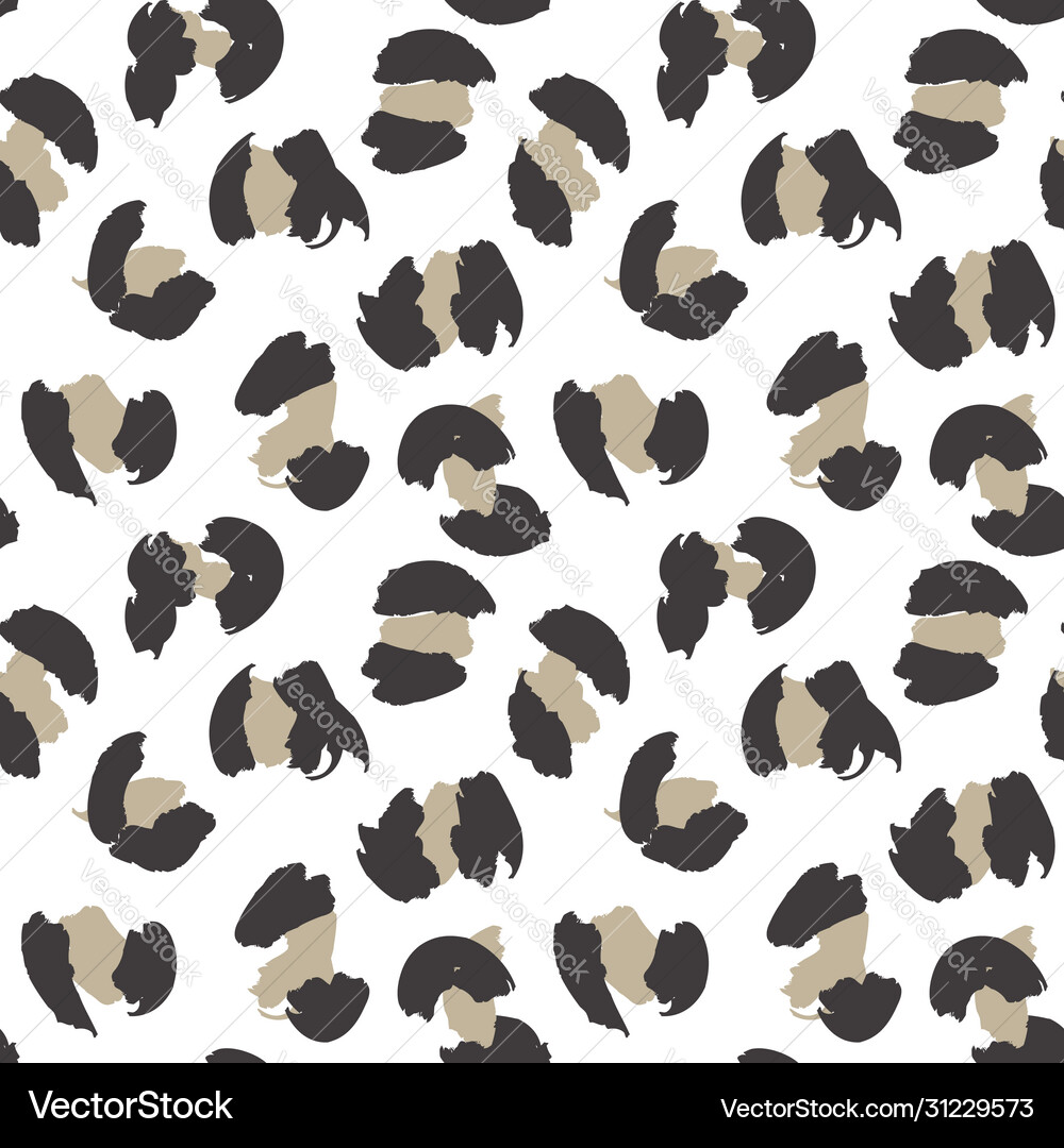 Brown animal leopard seamless pattern background Vector Image