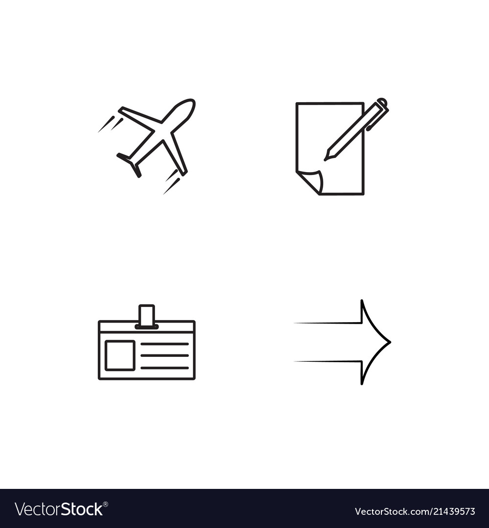 Communication linear icons set simple outline