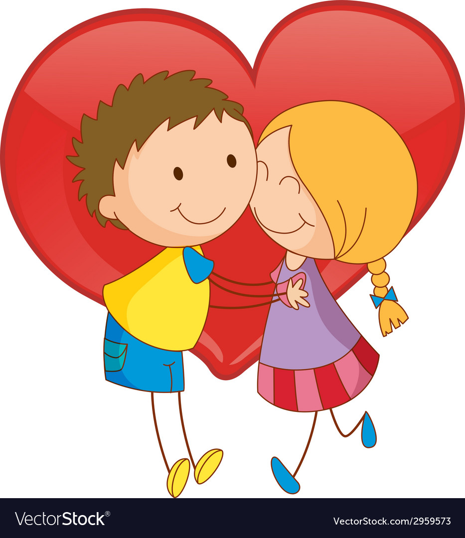 Couple and heart Royalty Free Vector Image - VectorStock