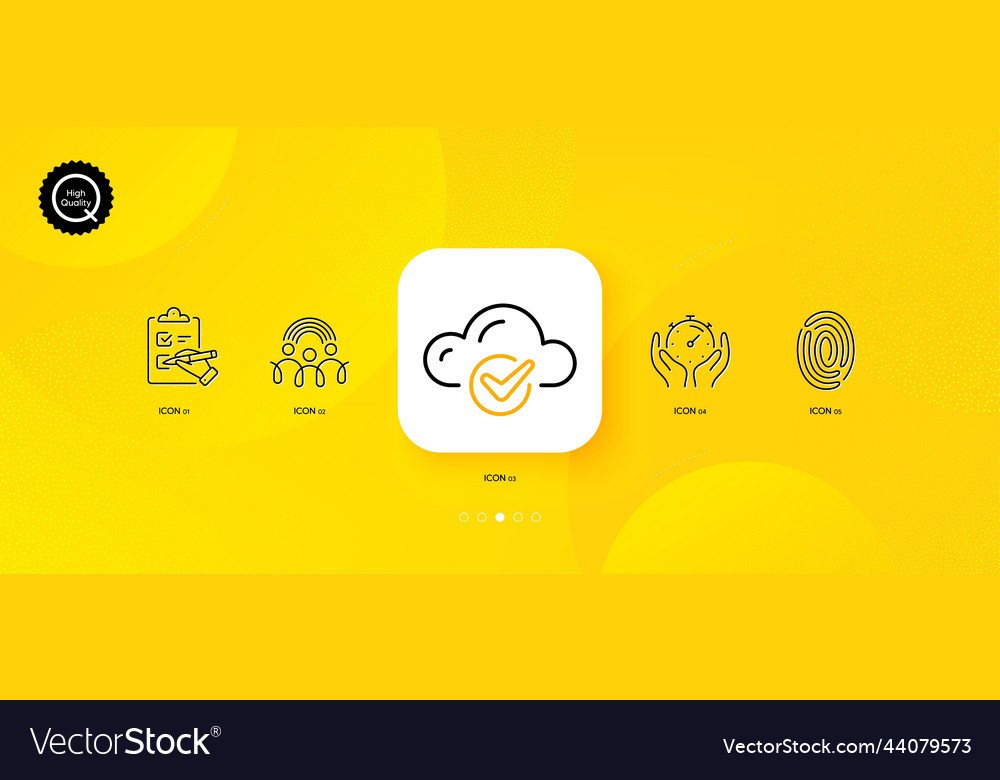 Fingerprint checklist and inclusion minimal line vector image Fingerprint checklist and inclusion minimal line