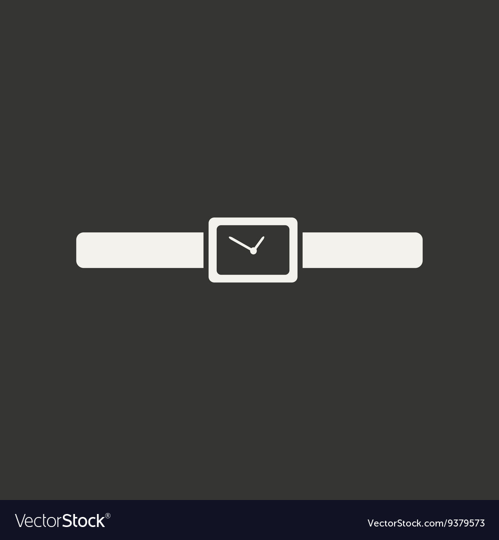 Flat in black and white mobile application wrist