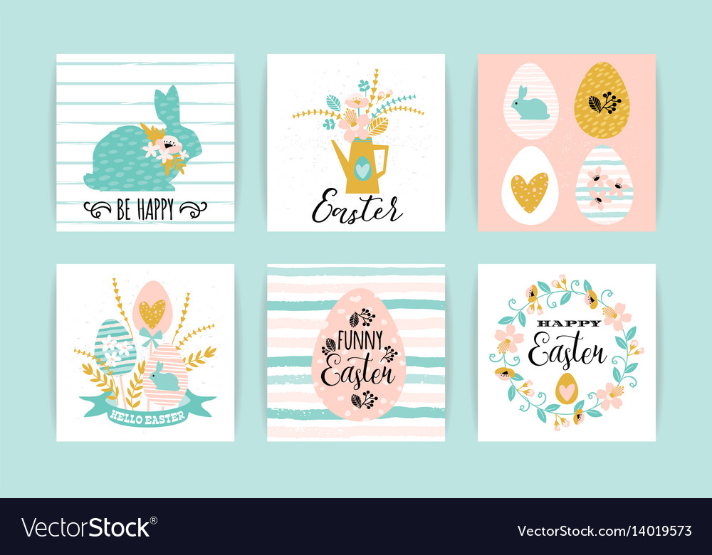 happy easter templates with lettering royalty free vector lettering templates
