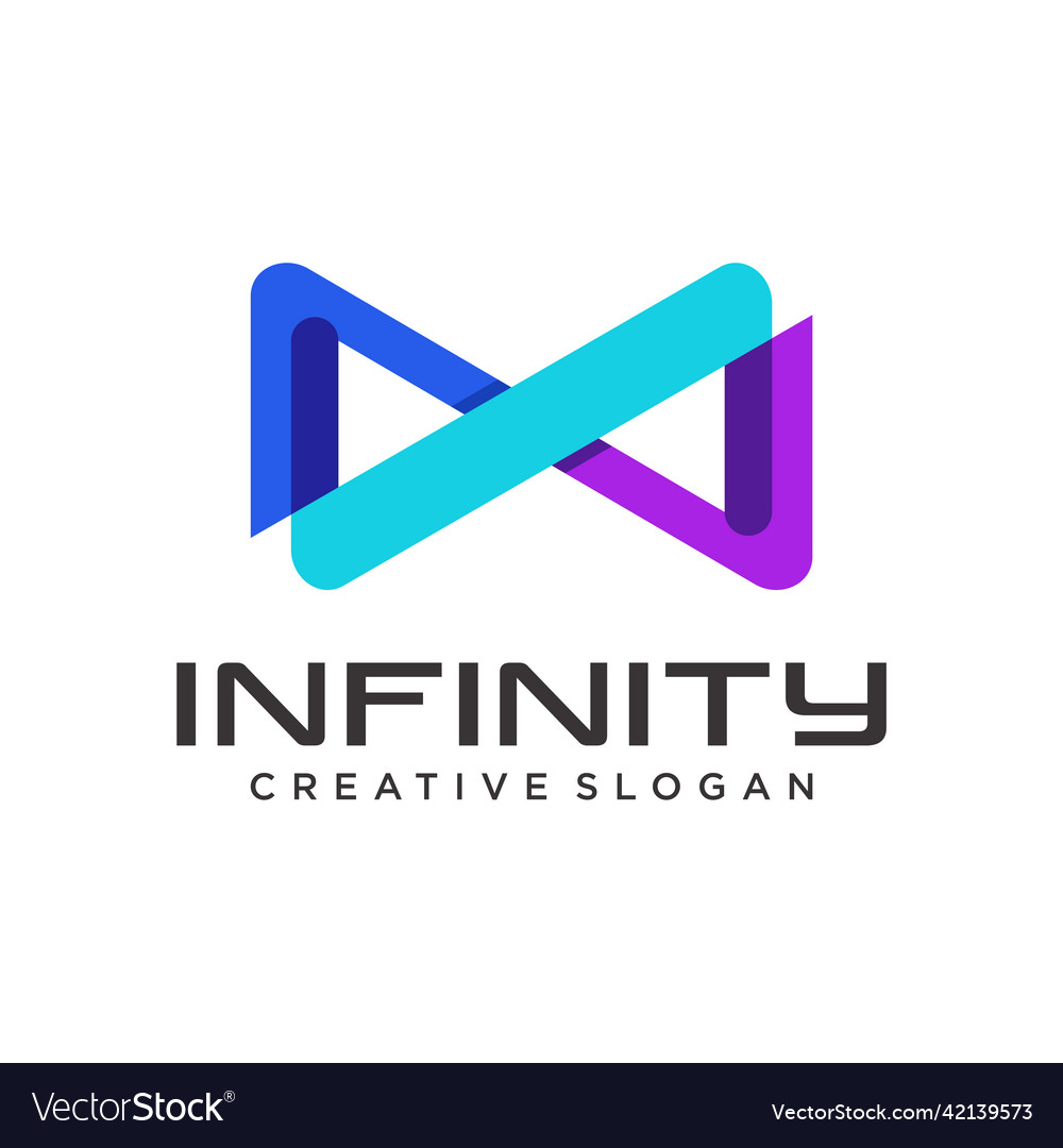 Infinite limitless symbol icon or logo design