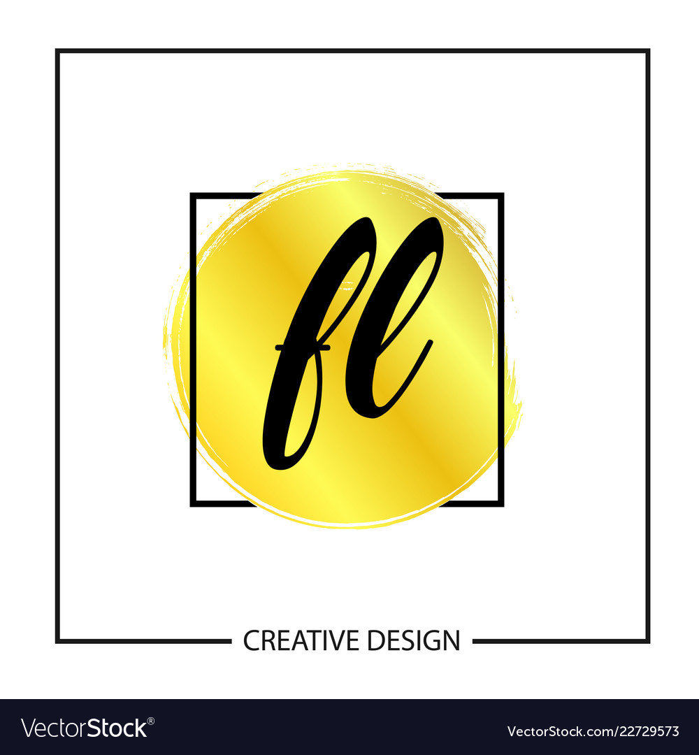 Initial letter fl logo template design