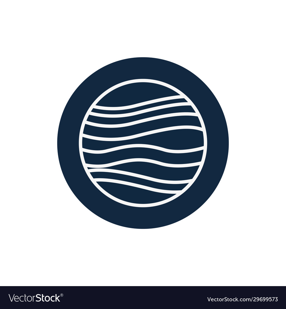 Isolated jupiter line block style icon vector image Isolated jupiter line block style icon