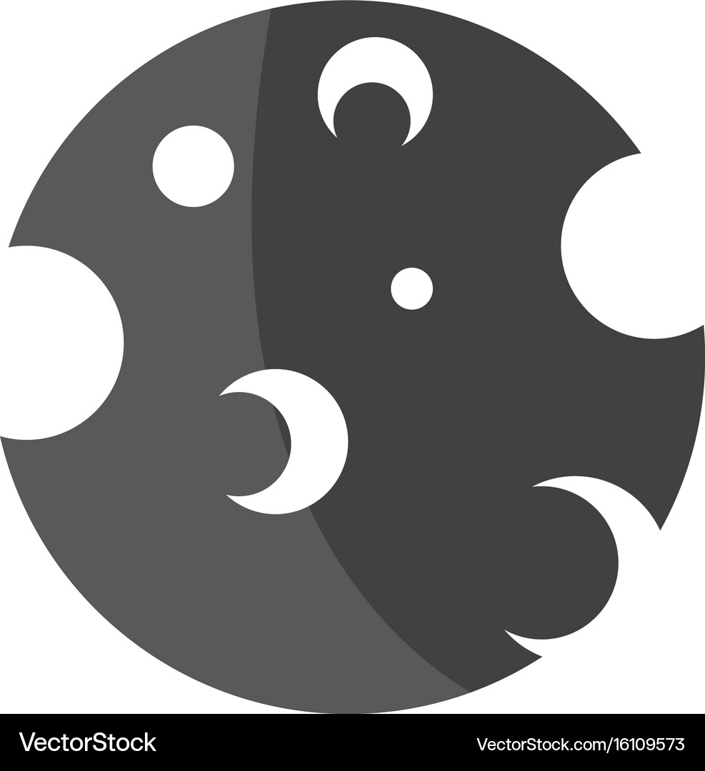 Isolated moon icon Royalty Free Vector Image - VectorStock