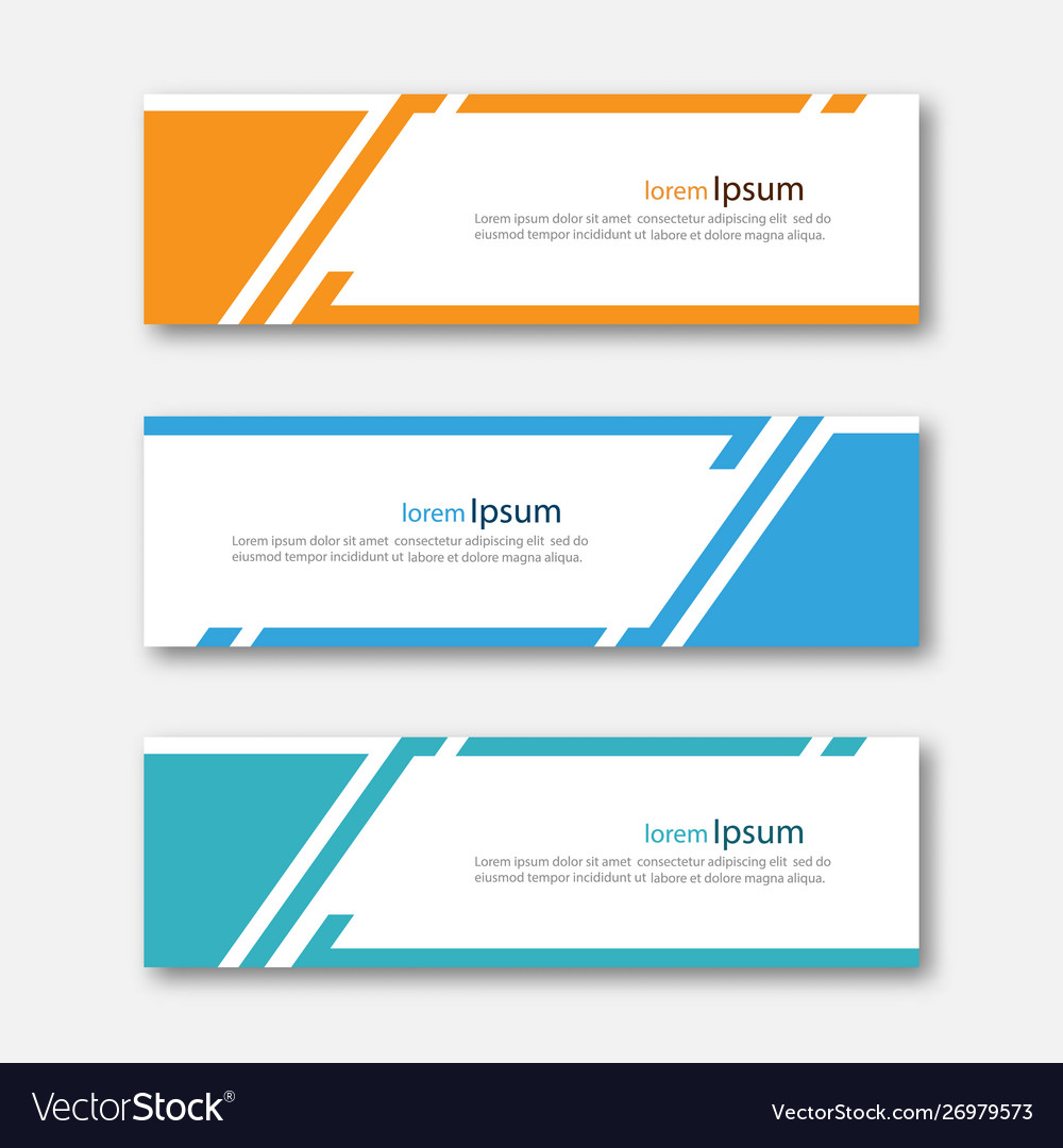 Set abstract design banner template