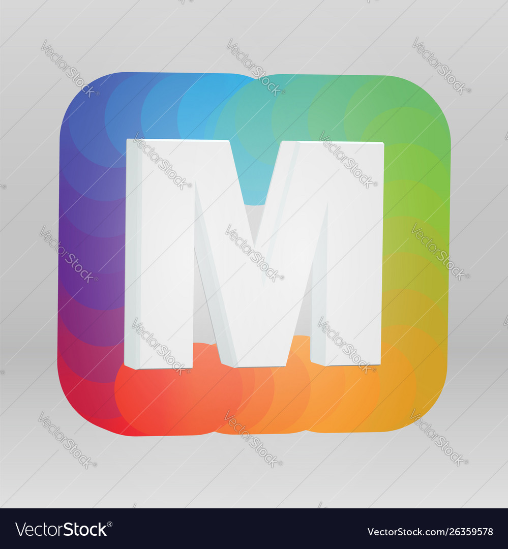 3d character from a fontset with colorful vector image 3d character from a fontset with colorful