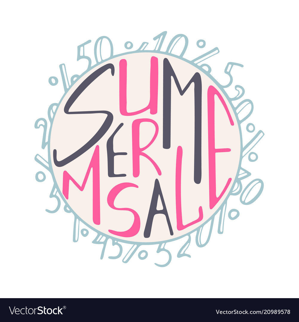 A hand-drawn lettering for the summer sale