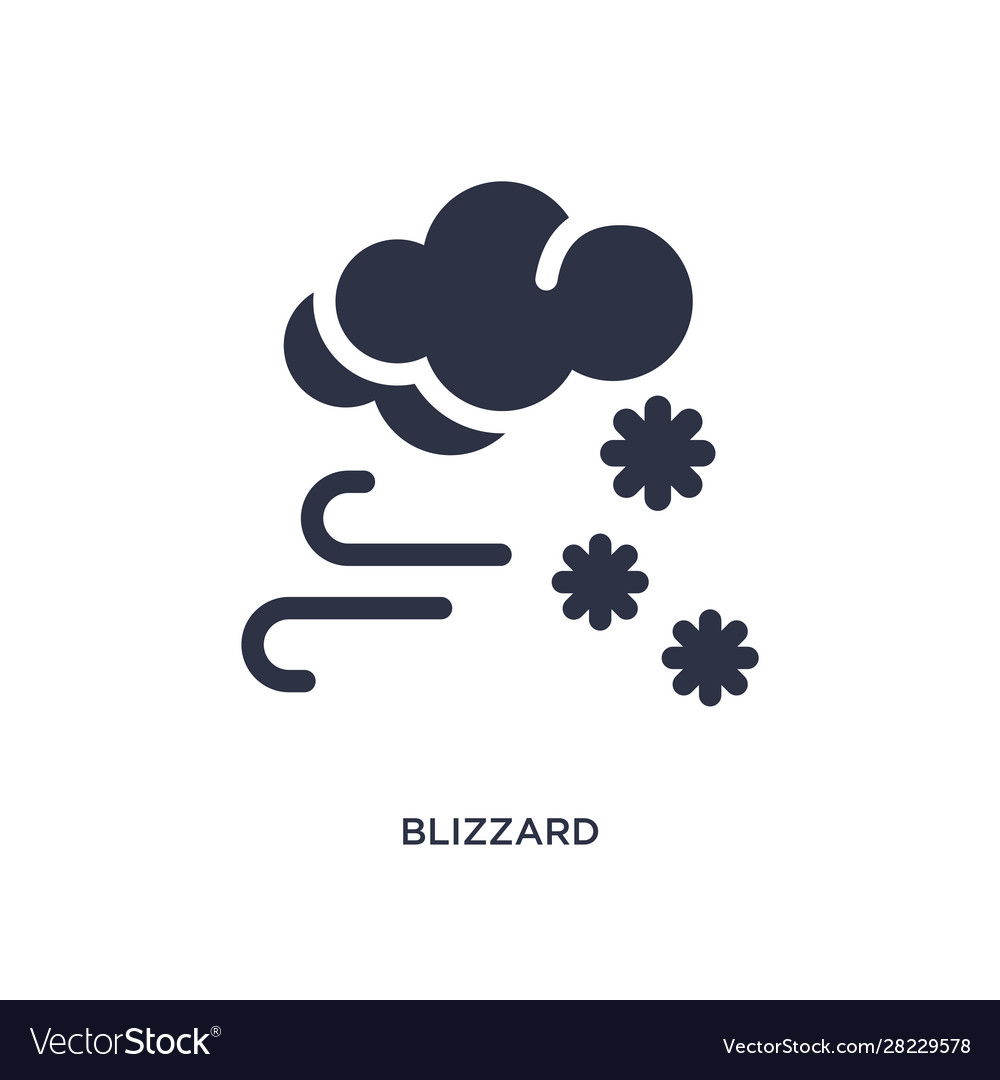 Blizzard icon on white background simple element vector image Blizzard icon on white background simple element